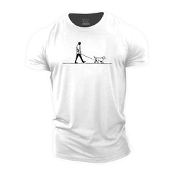 Walking The Dog Cotton T-Shirt