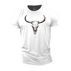 Bull Skull Cotton T-Shirt