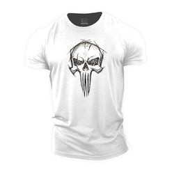 Skull Portrait Cotton T-Shirt