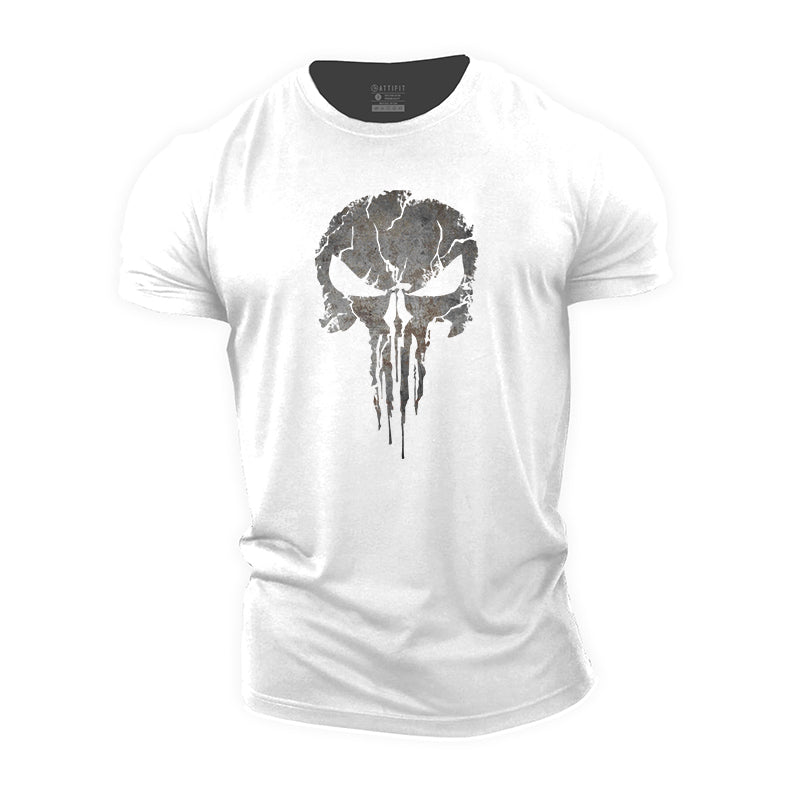 Simple Skull Cotton T-Shirt