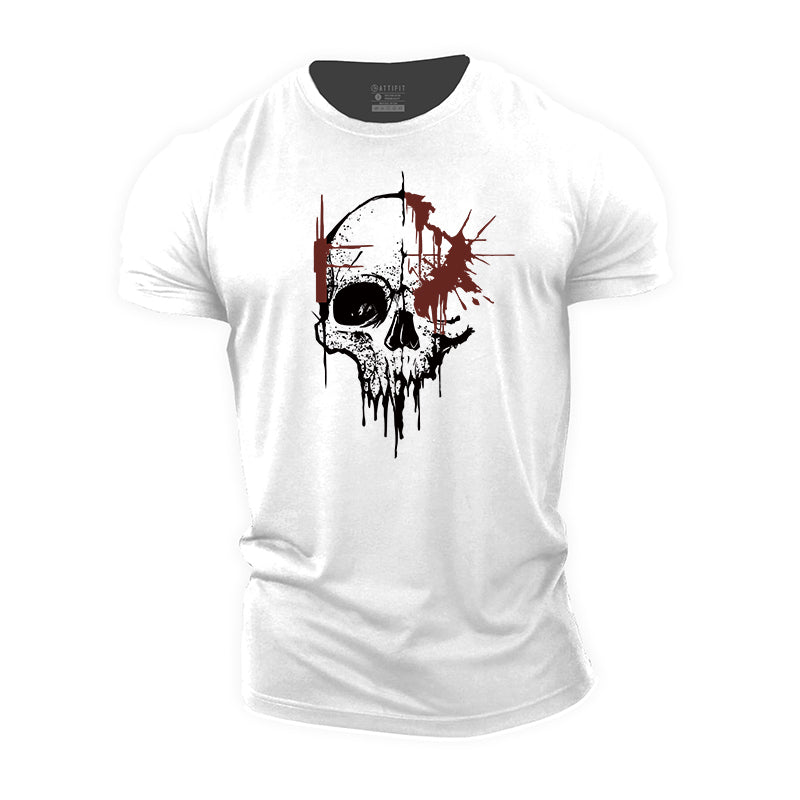 Dripping Skull Cotton T-Shirt