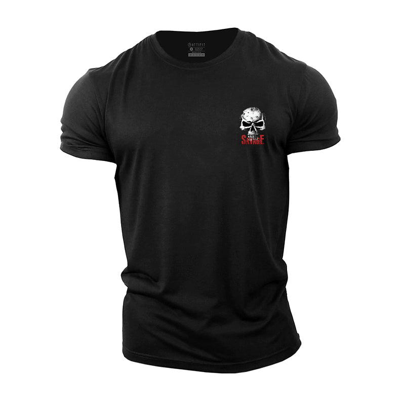 Savage Skull Cotton T-Shirt