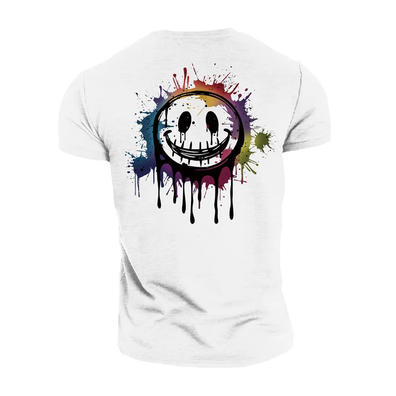 Splash Smiley Cotton T-Shirt