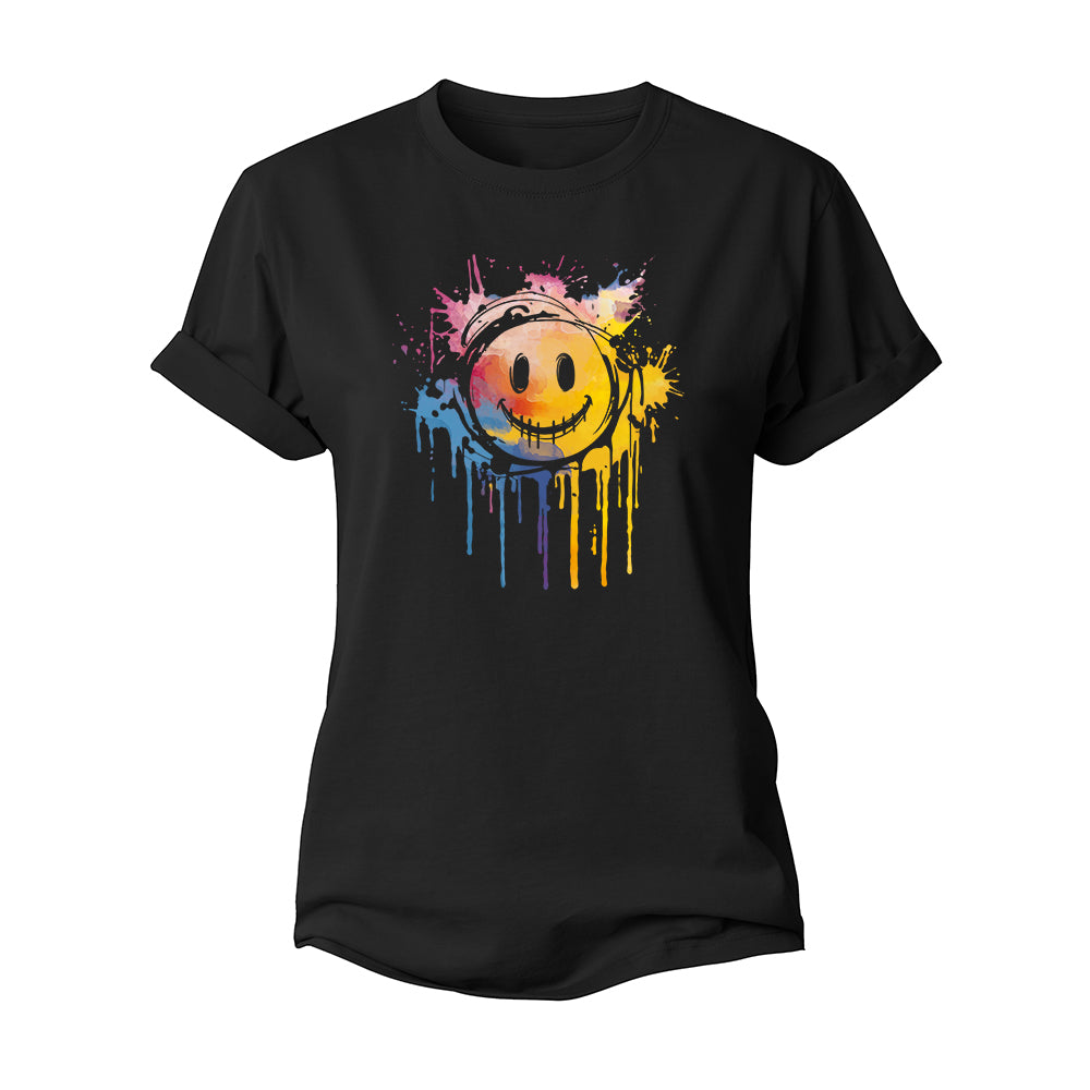 Gleeful Smiley Women's Cotton T-Shirt