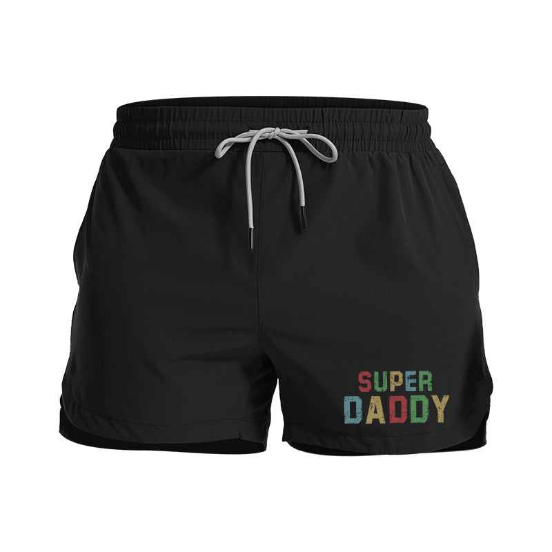 Super Daddy Graphic Shorts