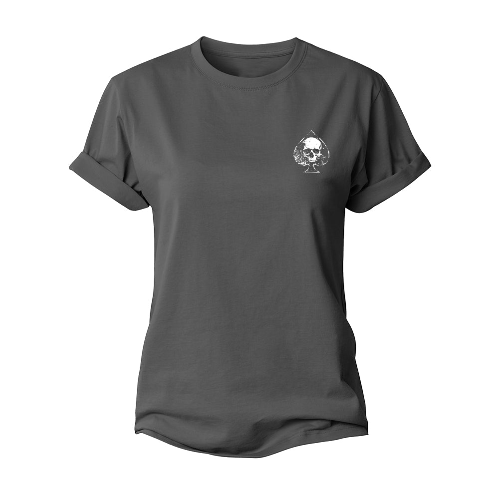 Mini Spades Skull Women's Cotton T-Shirt