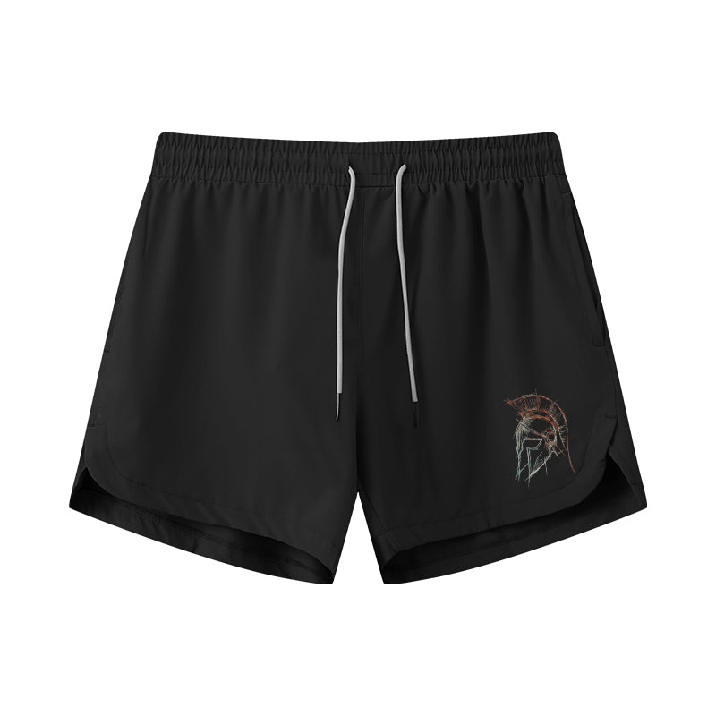 Spartan Portrait Graphic Shorts