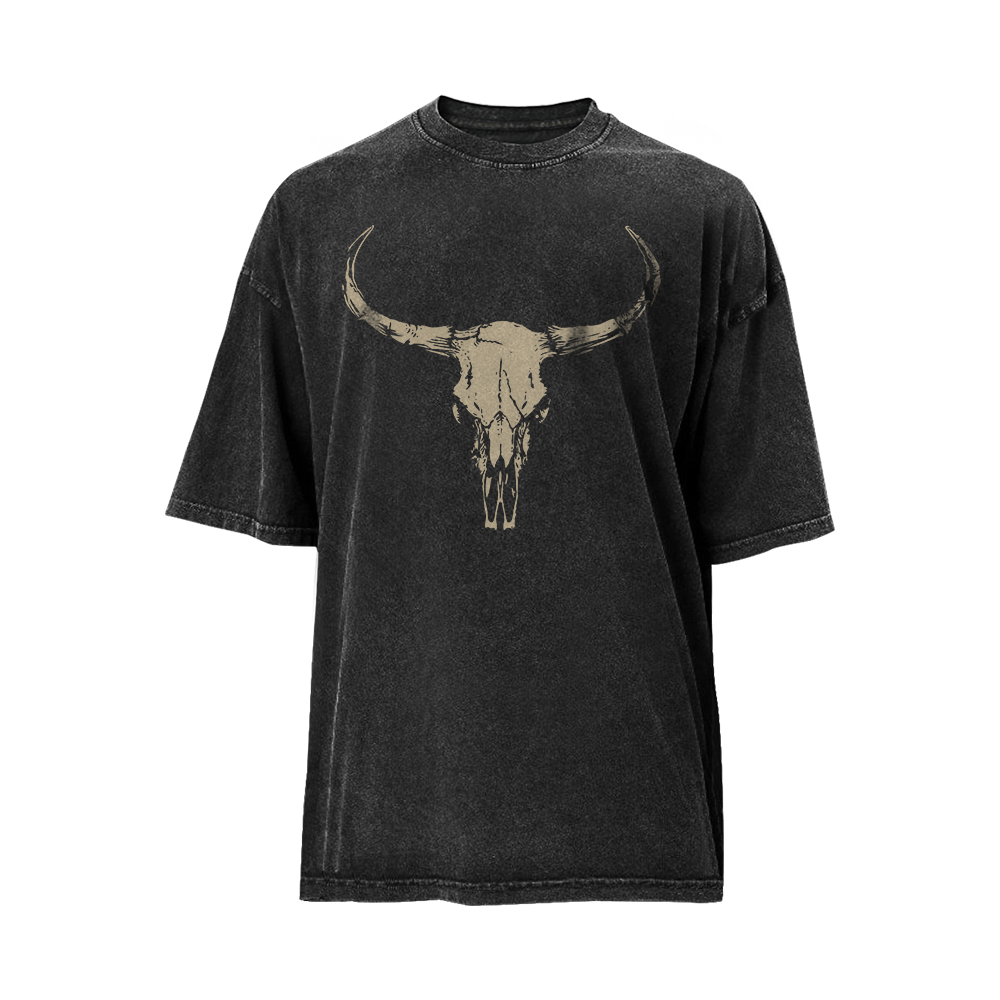 Bull Skull Washed T-Shirt