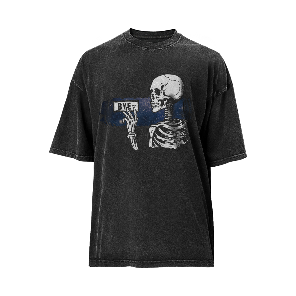 Bye Skull Washed T-Shirt