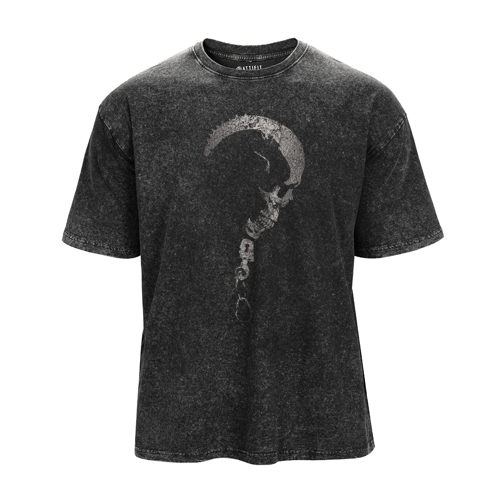 Handcuff Skull Washed T-Shirt