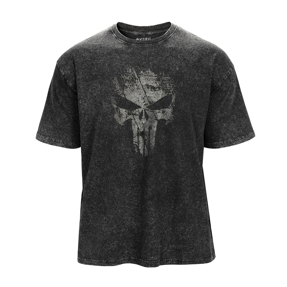 Broken Punisher Skull Washed T-Shirt