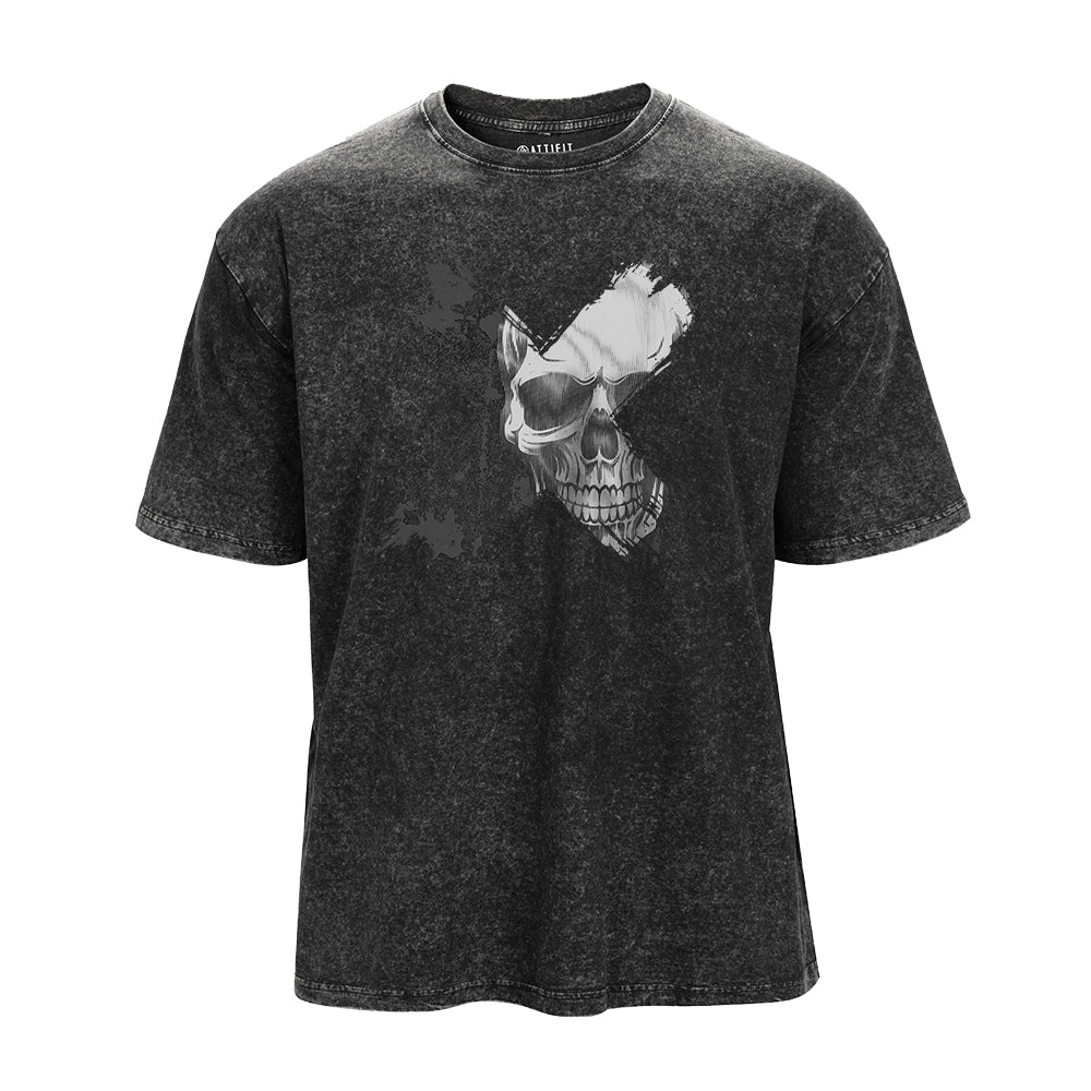 Cross Skull Washed T-Shirt