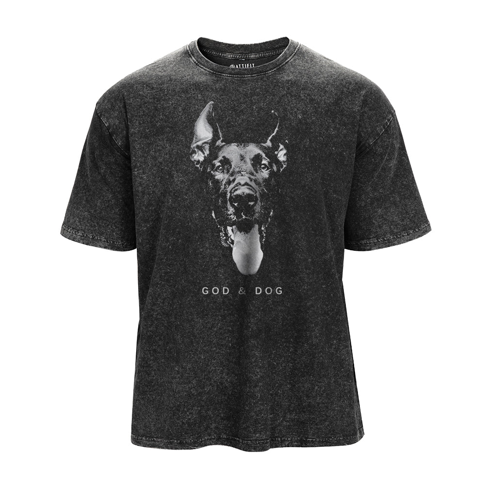 God And Dog Washed T-Shirt