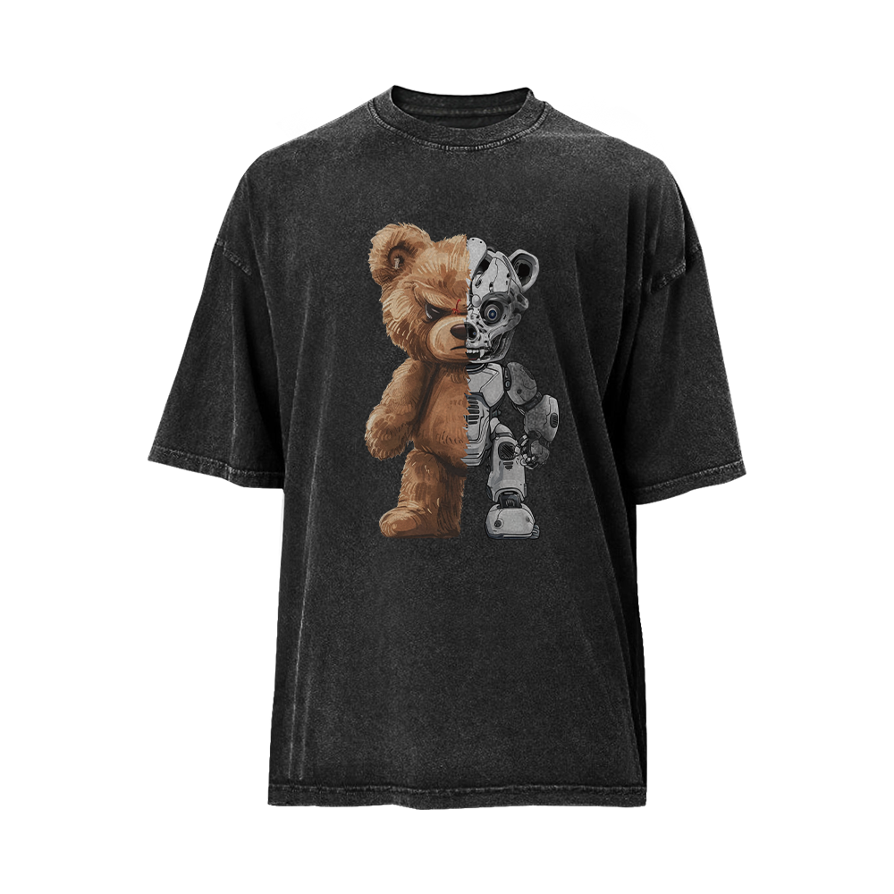 Mechanical Bear Washed T-Shirt