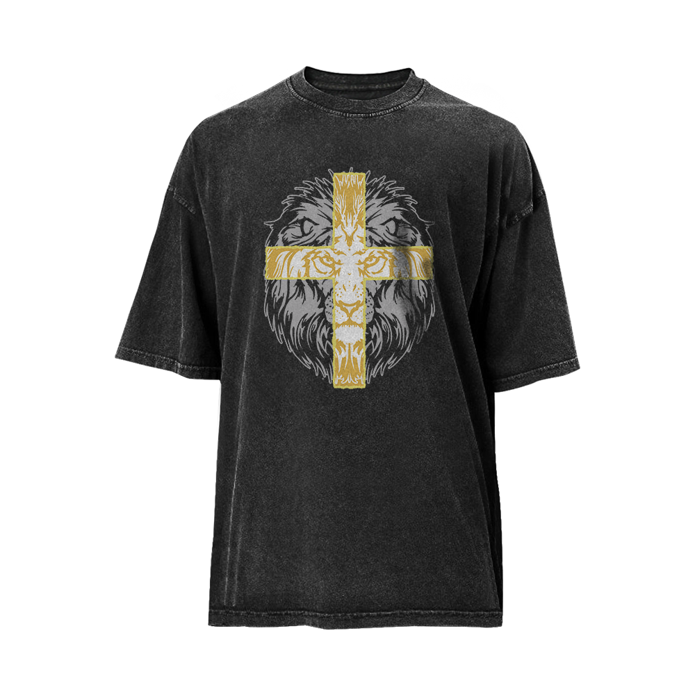 Cross Lion Washed T-Shirt