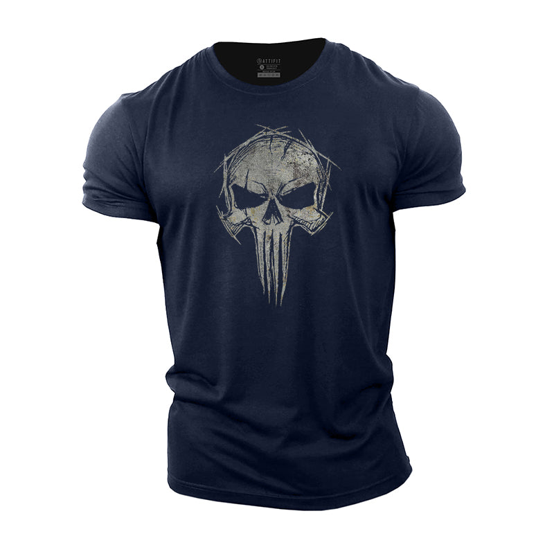 Skull Portrait Cotton T-Shirt