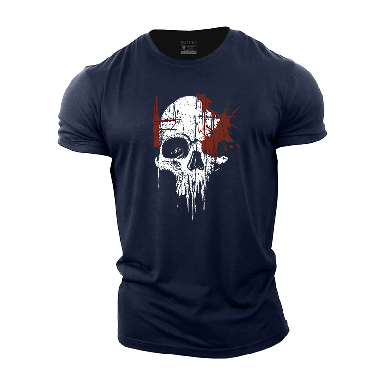 Dripping Skull Cotton T-Shirt