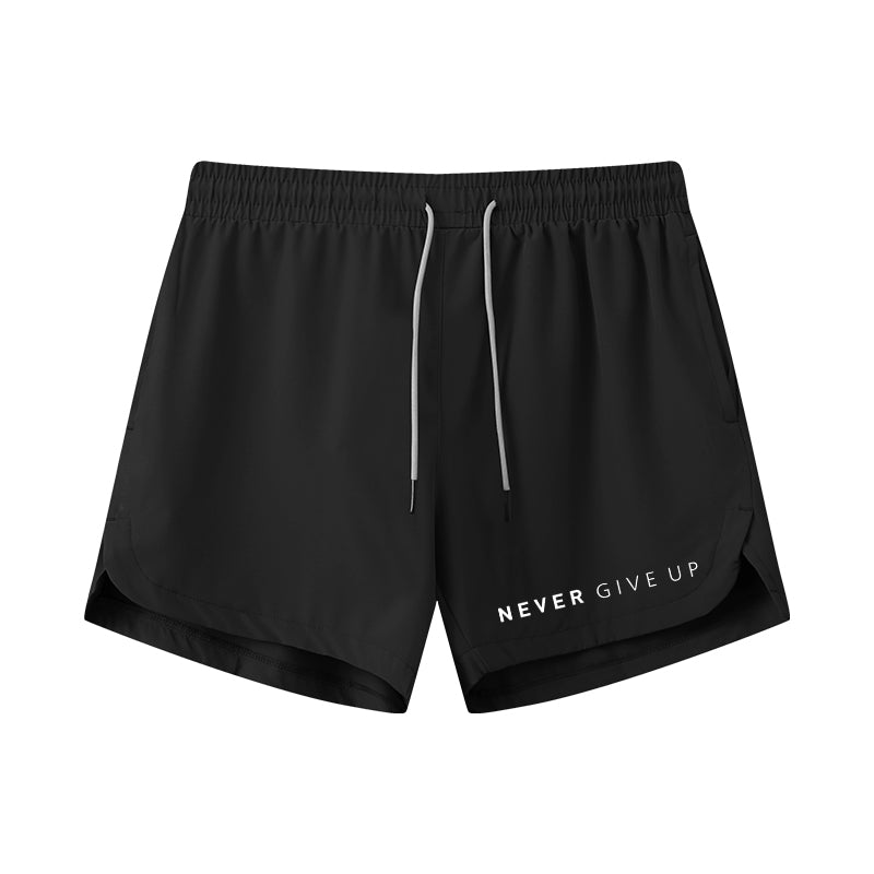 Never Give Up Graphic Shorts