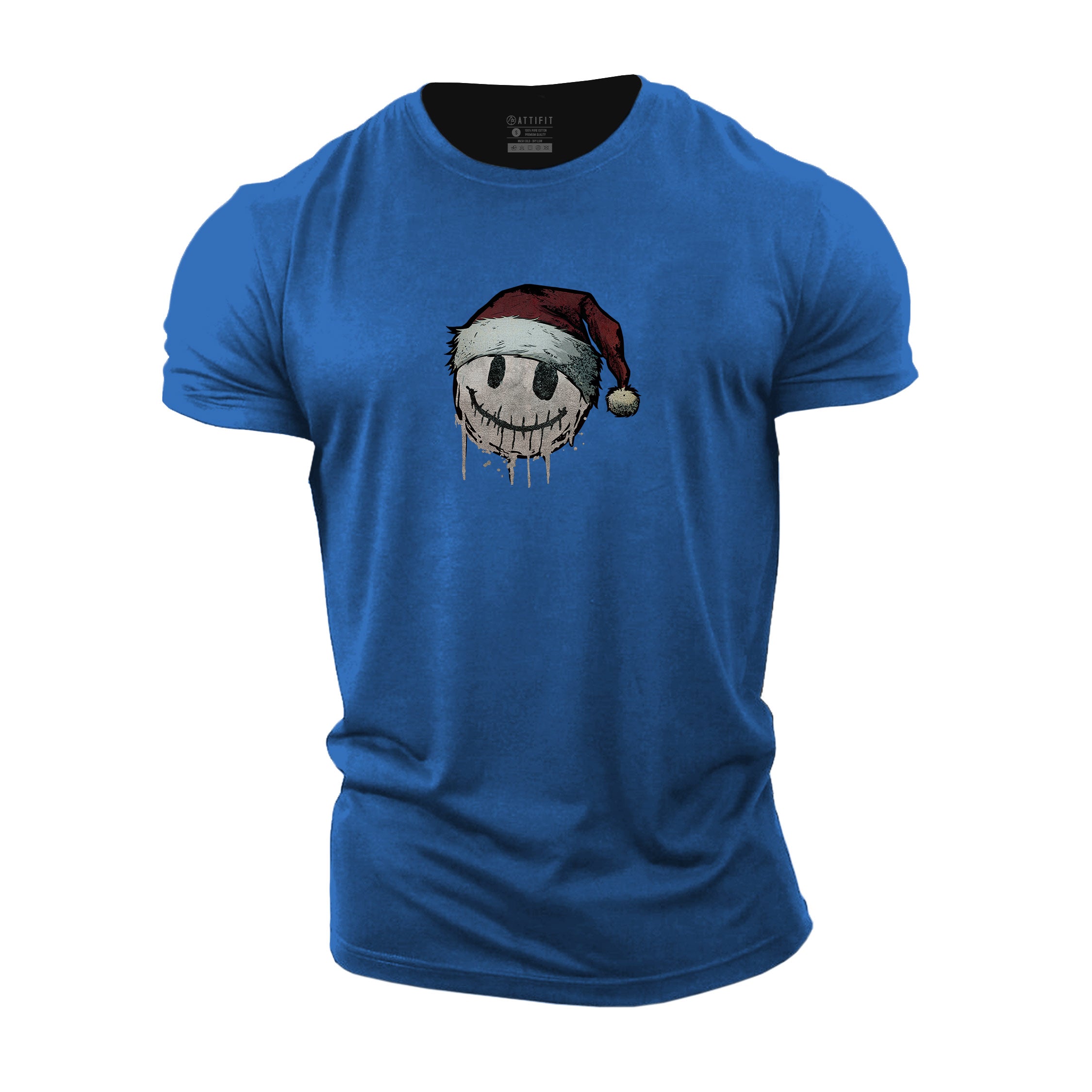 Christmas Smiley Cotton T-Shirt