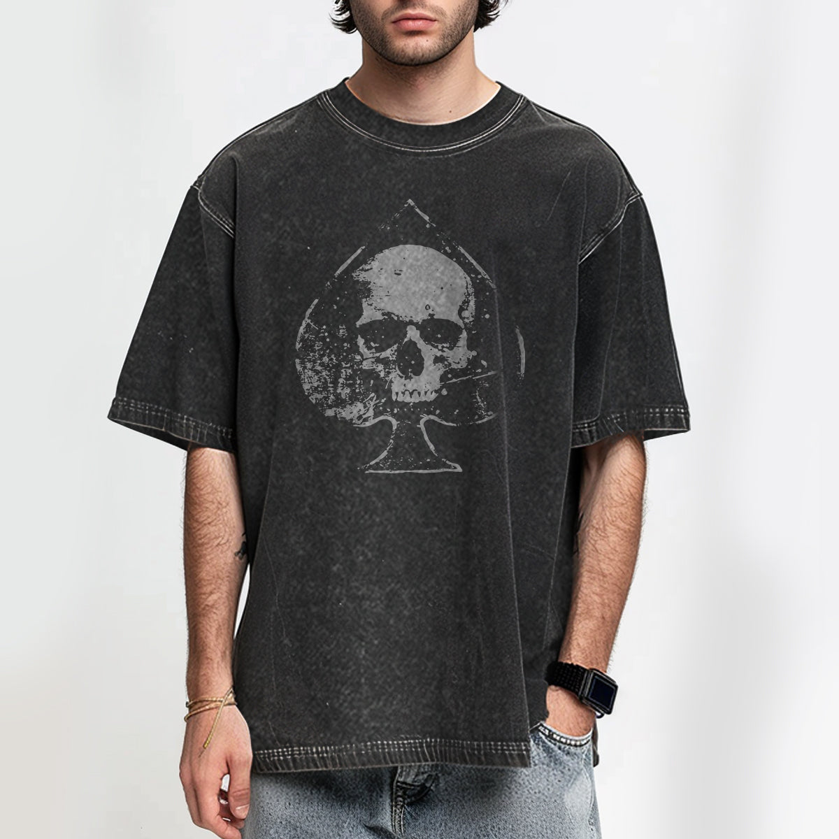 Spades Skull Washed T-Shirt