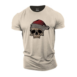 Christmas Skull Cotton T-Shirt