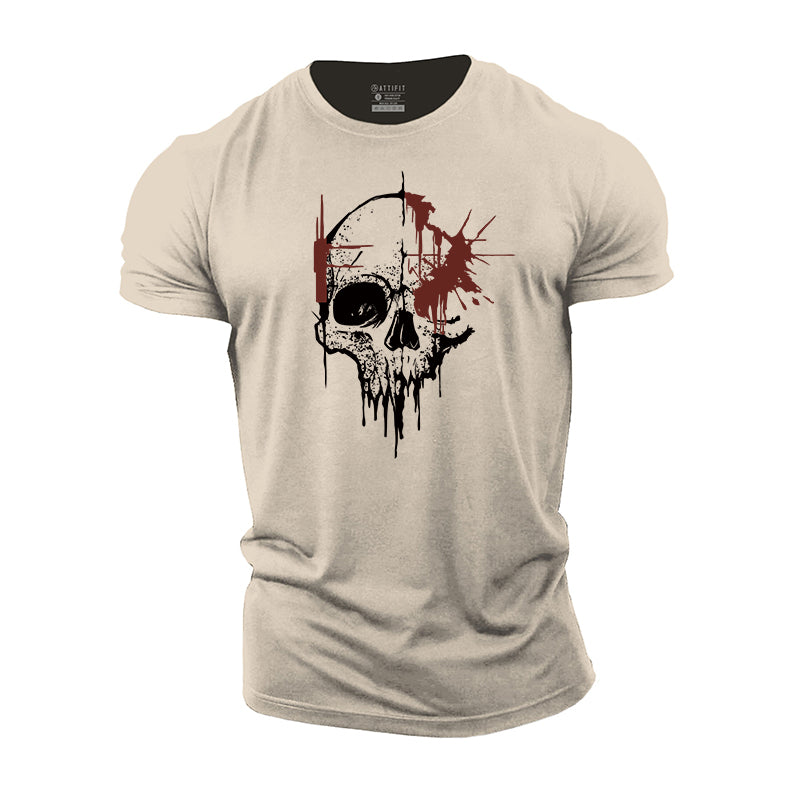 Dripping Skull Cotton T-Shirt