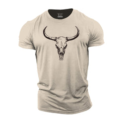 Bull Skull Cotton T-Shirt