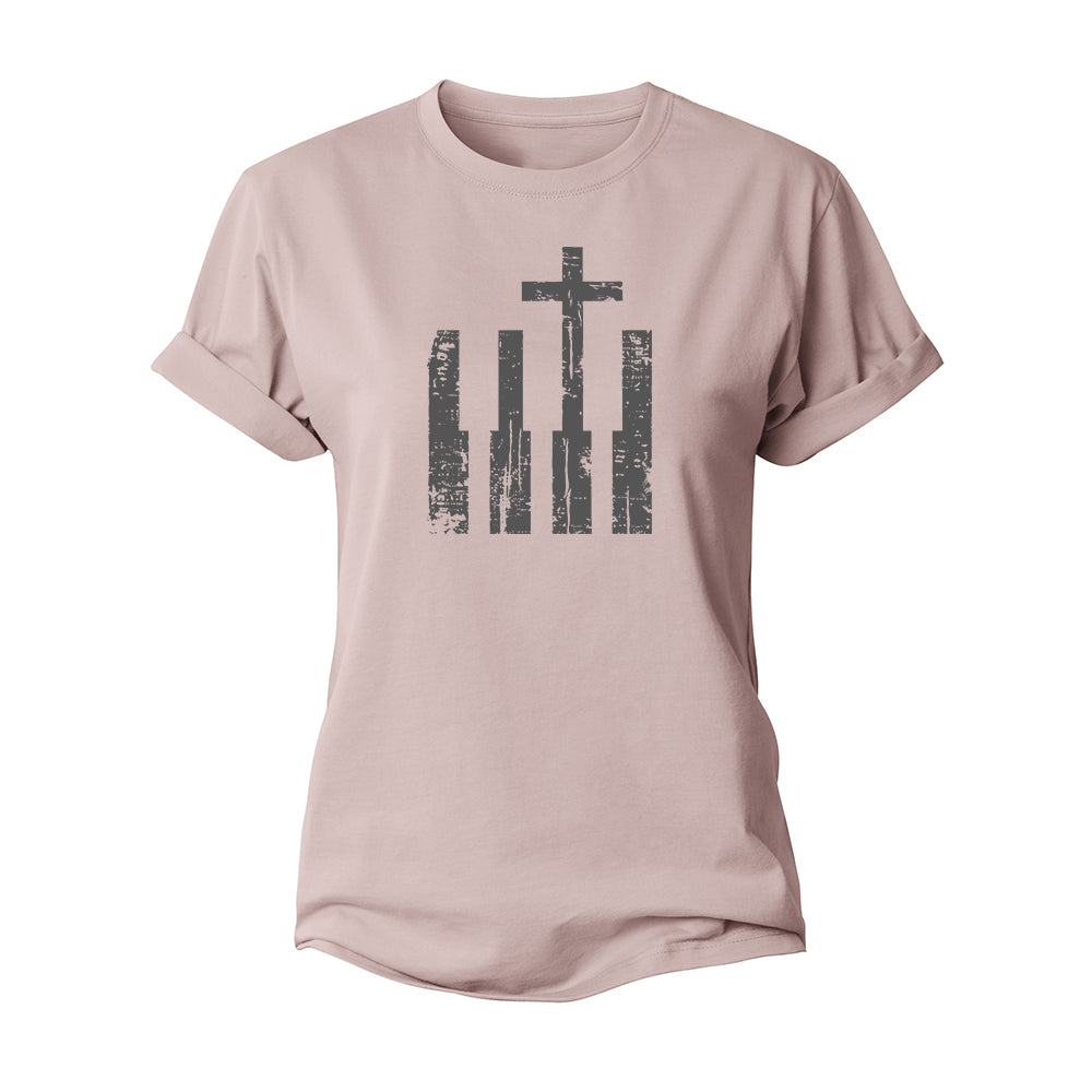 Piano Cross Women's Cotton T-Shirt