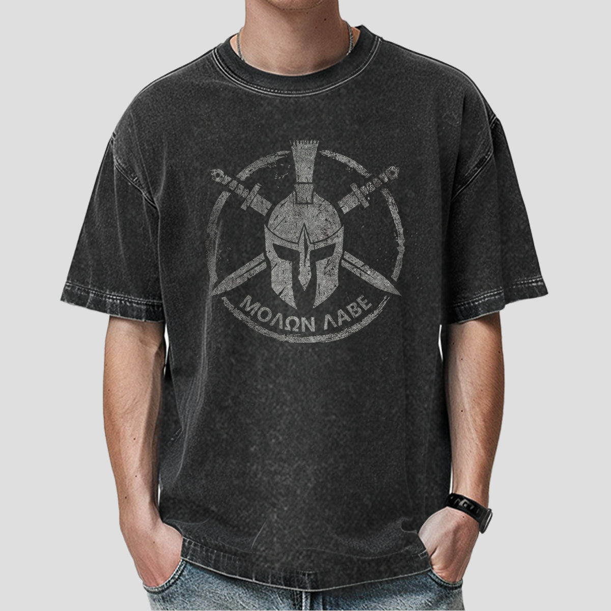 Molon Labe Washed T-Shirt