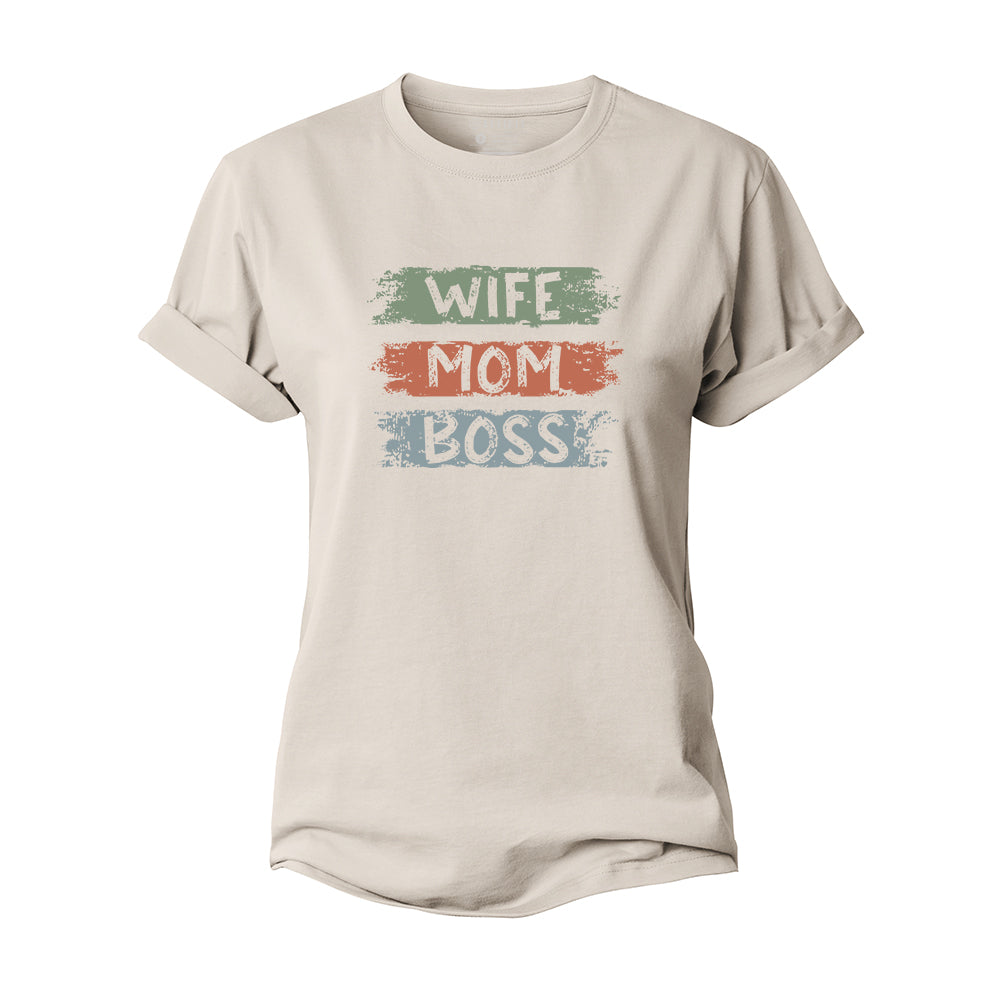 Wife Mom Boss Women's Cotton T-Shirt