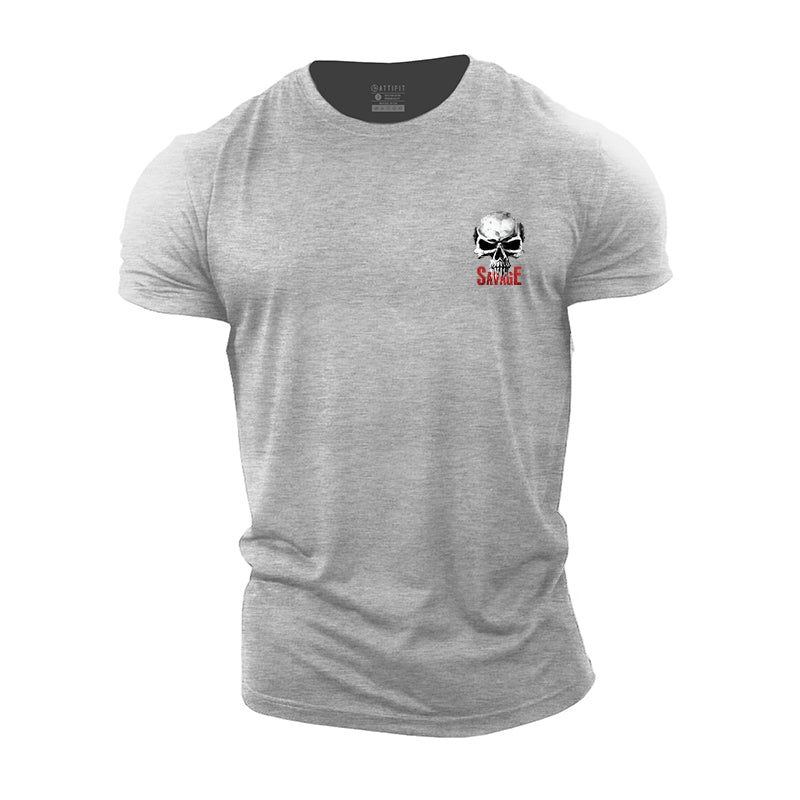 Savage Skull Cotton T-Shirt