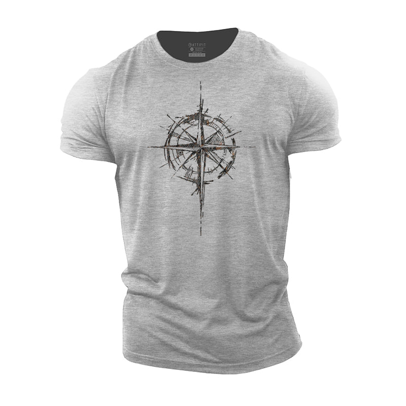 Vintage Compass Cotton T-Shirt