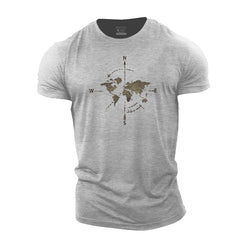 Compass Map Cotton T-Shirt