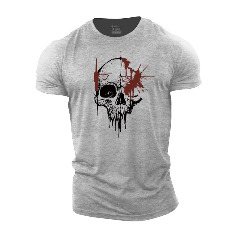 Dripping Skull Cotton T-Shirt