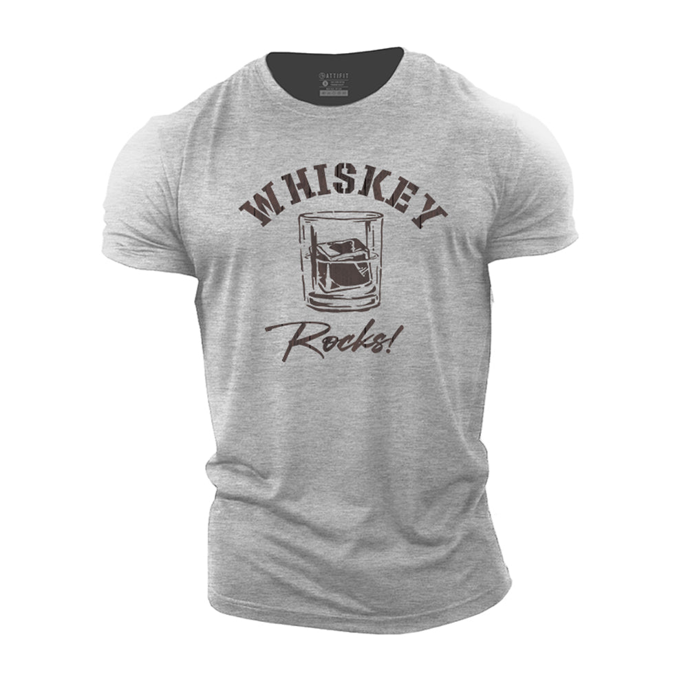 Whiskey Rocks Cotton T-Shirt