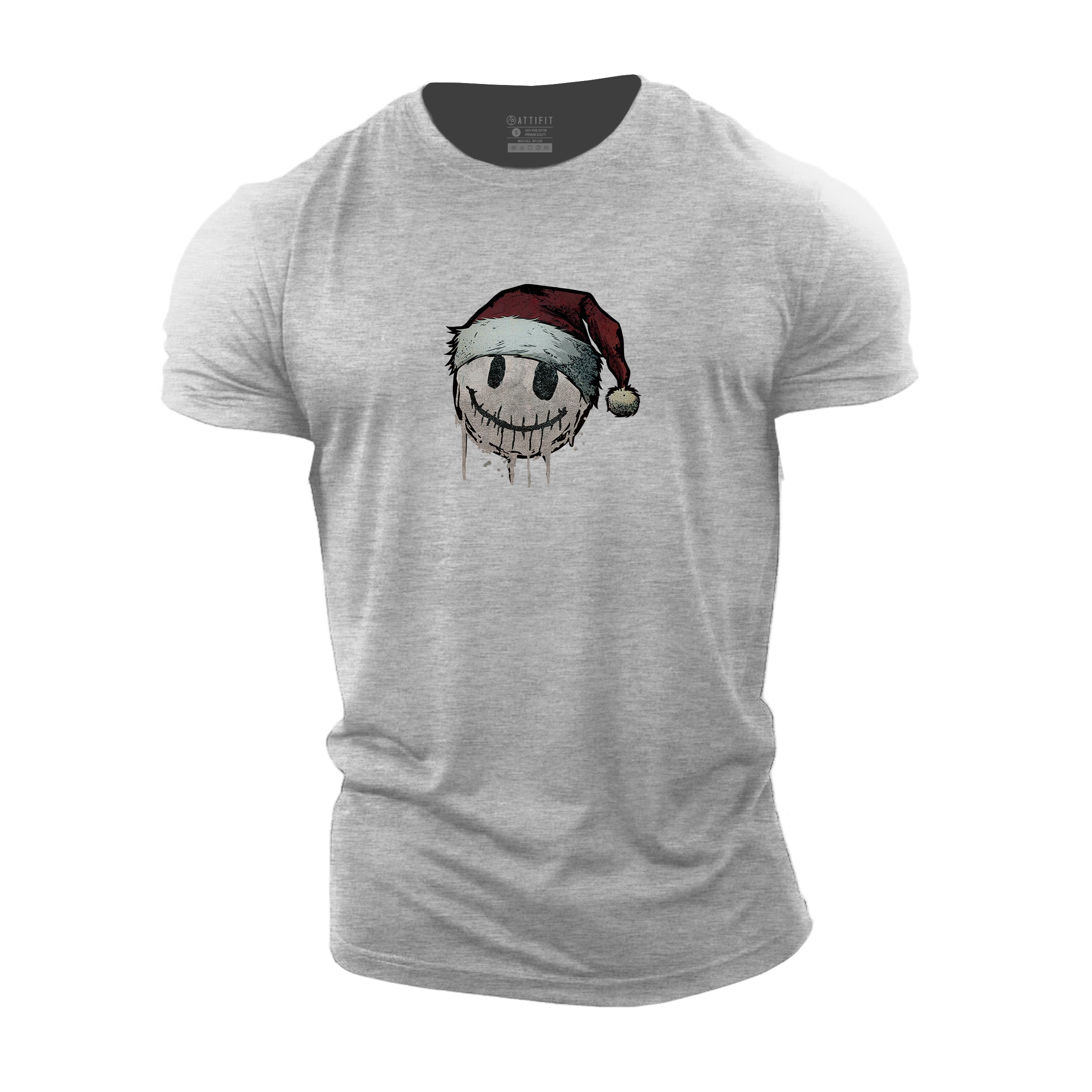 Christmas Smiley Cotton T-Shirt