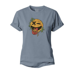 Smiley Stick Out Tongue Women's Cotton T-Shirt