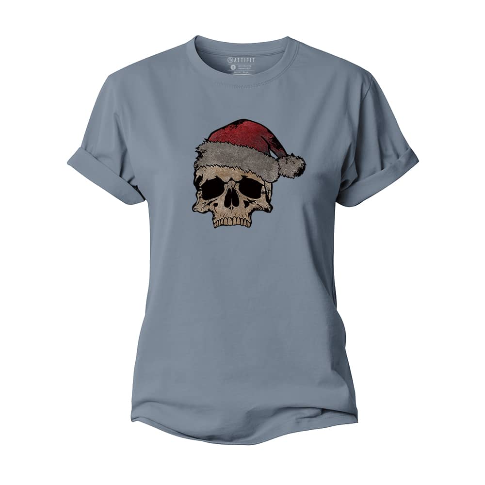 Christmas Skull Women's Cotton T-Shirt