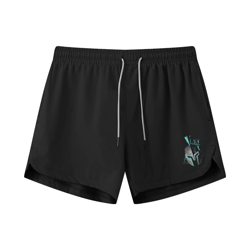 Cool Spartan Helmet Graphic Shorts