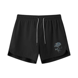 Retro Skull Graphic Shorts