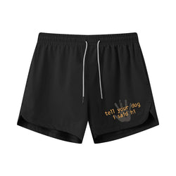 Say Hi To Dog Graphic Shorts