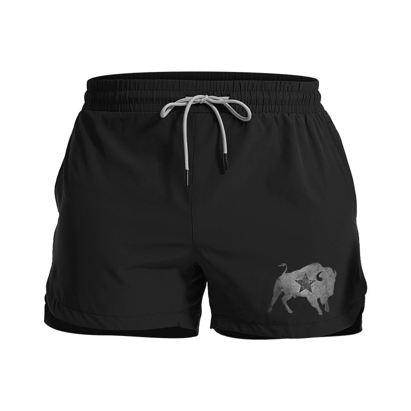 Bison Graphic Shorts