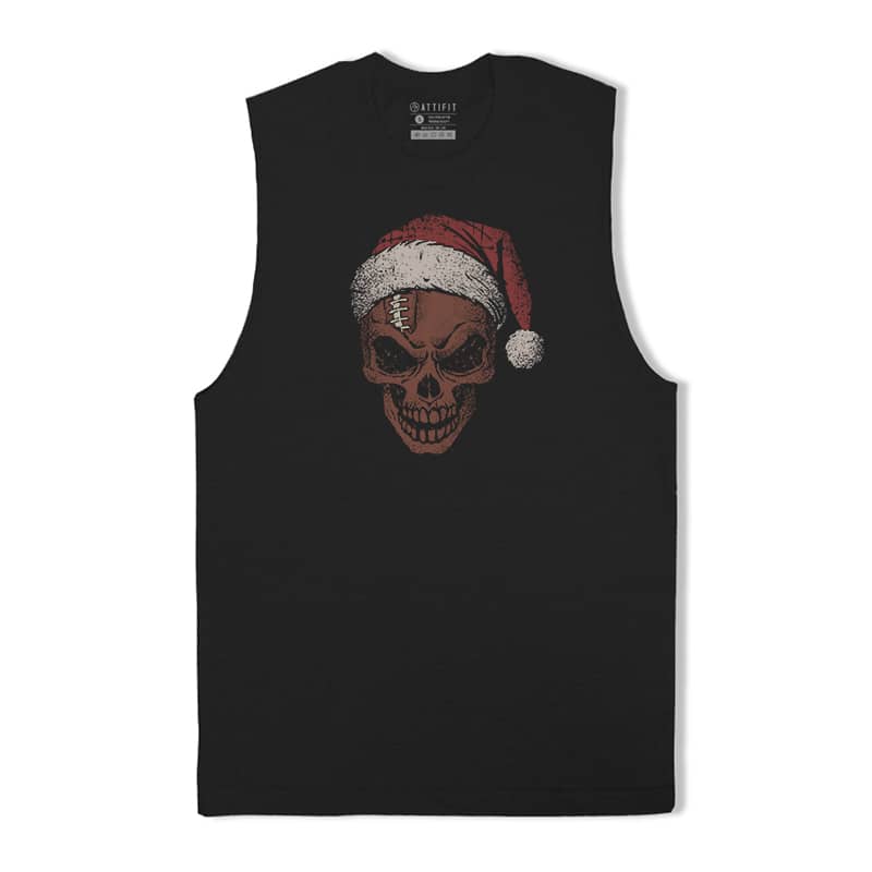 Christmas Football Skull Tank