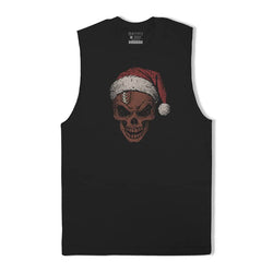 Christmas Football Skull Tank