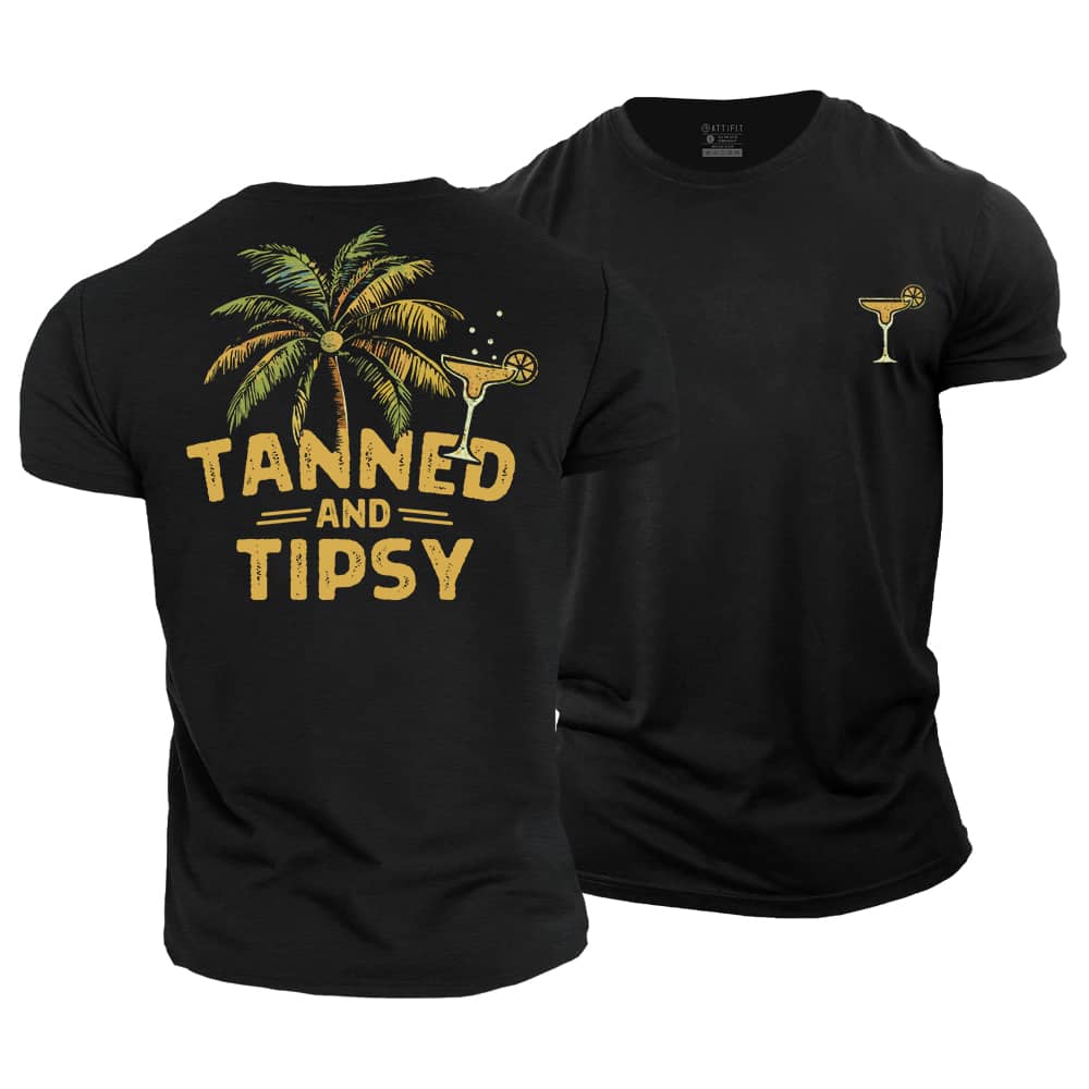 Tanned And Tipsy Cotton T-Shirt