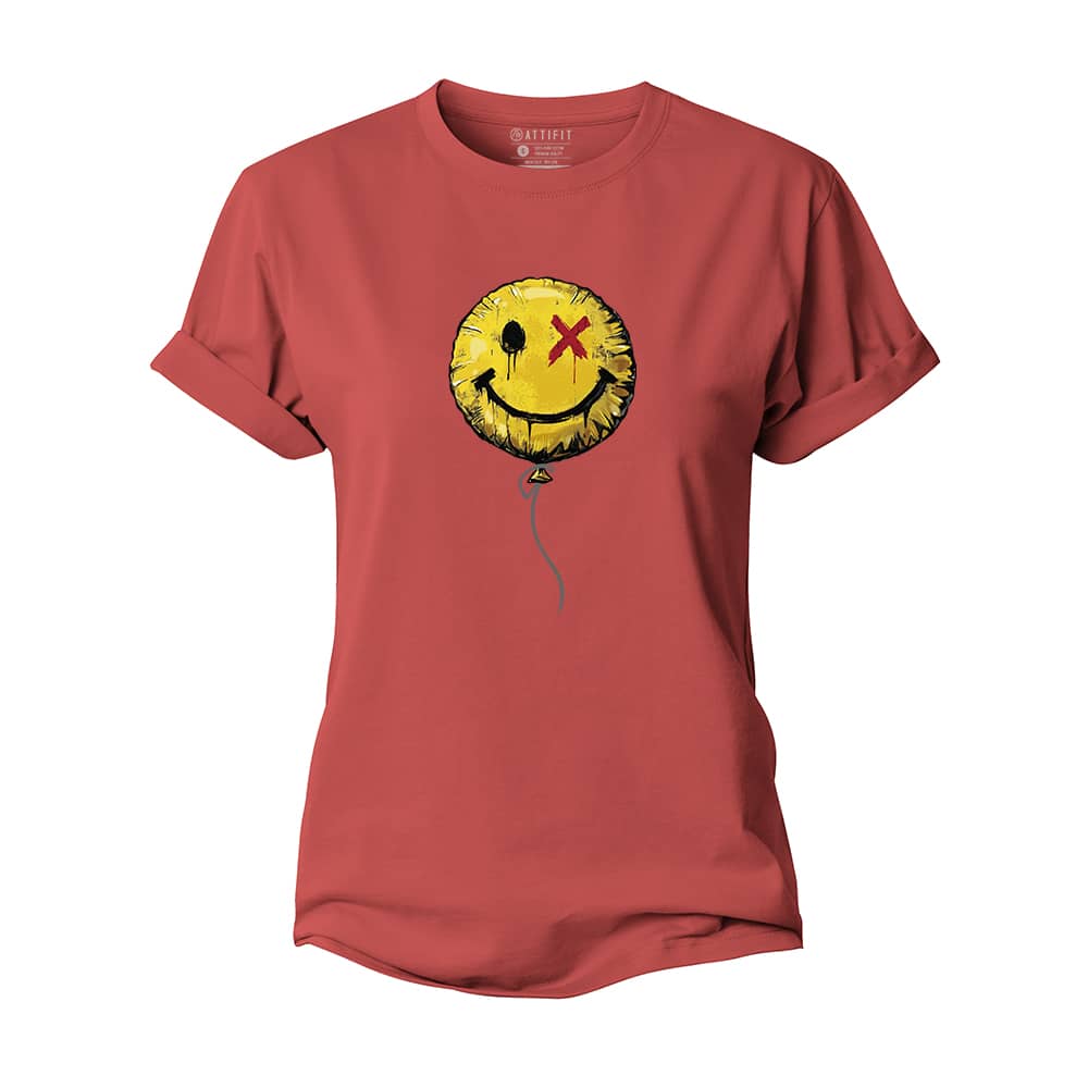 Smiley Ballon Women's Cotton T-Shirt