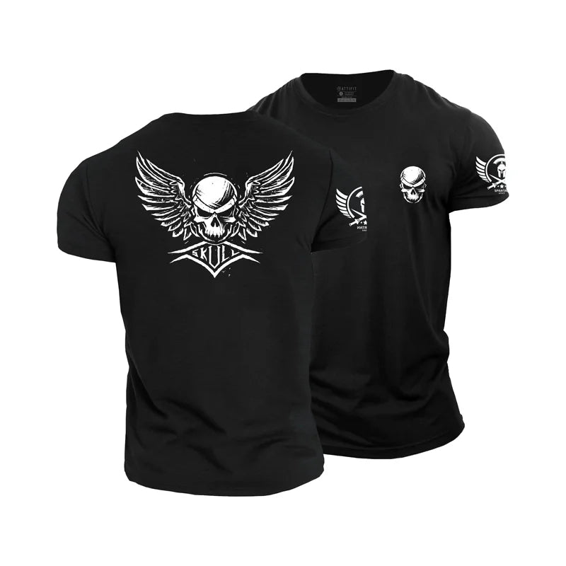 Skull Wings Cotton T-Shirt