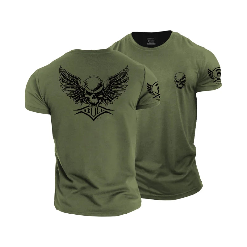 Skull Wings Cotton T-Shirt