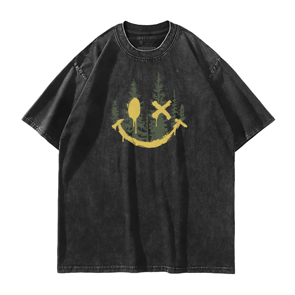 Smiley Forest Washed T-Shirt