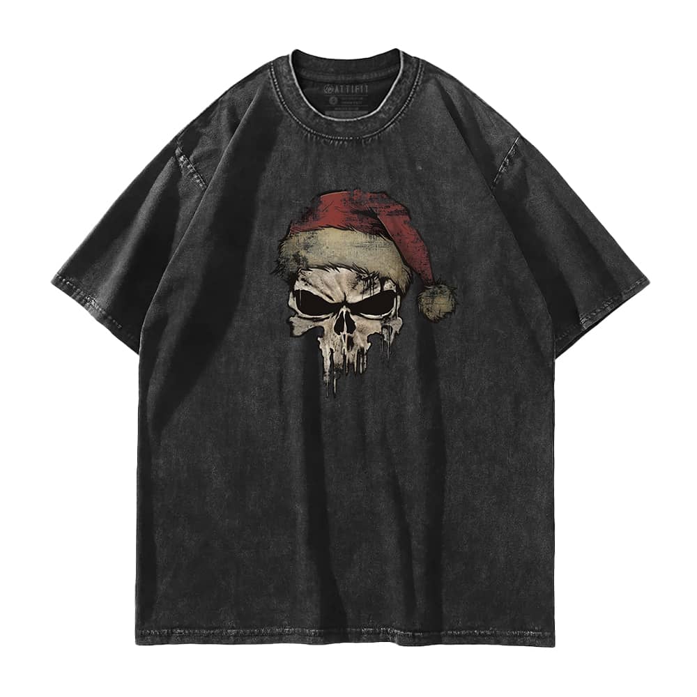 Christmas Punisher Washed T-Shirt